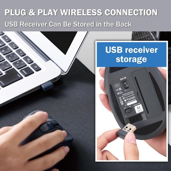 Elecom EX-G Pro Ergonomic Bluetooth Mouse (Black) - Picture 13 of 13